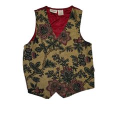 Stand out with this vintage Worthington vest in size large. The colorful floral pattern is perfect for any occasion, whether you're attending a party, or just running errands. This classic fit vest features a collarless design with a button closure and embroidered accents that add a touch of style to your outfit.Measur Fall Floral Print Sleeveless Vest, Vintage Fitted Multicolor Vest, Fitted Vintage Multicolor Vest, Fitted Multicolor Vintage Vest, Fitted Cotton Vest With Floral Print, Vintage Floral Print Sleeveless Vest, Tapestry Vest, Vintage Shopping, Pinterest Group