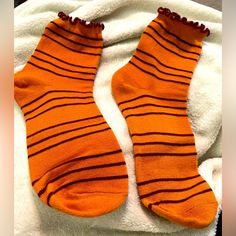 Orange Fall Socks. Shoe Size Size 4-10 Sock Size 9-11. Smoke Free , Pet Free Home . Fast Shipping Same Day. Long Orange Socks, Yellow Fuzzy Socks, Halloween Fuzzy Socks, Fitted Thigh-high Halloween Socks, Tangerine Socks, Fall Socks, Disney Accessories, Hosiery, Sock Shoes