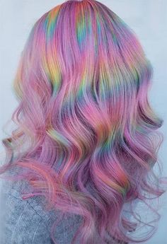 Mlp Hair, Exotic Hairstyles, Heart Music, Fantasy Hair, Unicorn Hair, Colorful Hair, Pastel Hair