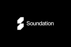 the logo for soundation is shown on a black background