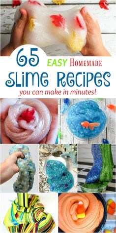 homemade slime recipes for kids to make in minutes