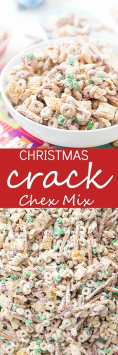 Christmas Crack Chex Mix is a family-favorite filled with Chex mix, cheerios, salted peanuts, M&M's, pretzels, and coated in chocolate! Beware because it's highly addictive and so good! Makes for deli (Chex Mix) Chex Mix Christmas, Weight Watcher Desserts, Salted Peanuts, Chex Mix Recipes, Holiday Snacks, Snacks Für Party, Christmas Snacks, Christmas Cooking