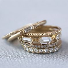 Vintage Stacking Rings, Stack Ring Ideas, Sofia Kaman Rings, Stacking Rings Ideas, Sofia Kaman, Pretty Rings, Gorgeous Jewelry, Jewelry Inspo, Dream Jewelry