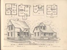 an old house is shown in this drawing