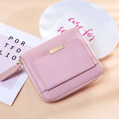 Sku:1116Product Type:Leather WalletMaterial:Genuine LeatherOccasion: Dating,Working Place,Shopping,TravelColor:Pink，Blue Solid Wallets With Interior Card Slots For Daily Use, Trendy Pink Leather Wallets, Casual Pink Wallets With Card Slots, Casual Pink Wallet With Card Slots, Trendy Leather Coin Purse With Card Slots, Pink Leather Wallet With Zipper Closure, Casual Pink Wallet With Zipper Closure, Pink Rfid Blocking Wallet, Pink Leather Card Holder With Card Slots