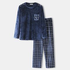 Season:Summer,Spring,Winter,Fall; Fabric:Flannel; Sleeve Length:Long Sleeve; Gender:Men's; Quantity:2 Pieces; Nightwear Style:Pajama Top and Pant,Pajama Set,Sleepwear,Loungewear; Style:Stylish,Comfort,Casual; Elasticity:Micro-elastic; Tops Type:Pullover; Occasion:Home,Daily; Function:Comfort; Pattern:Plaid; Design:Elastic Waist; Neckline:Crew Neck; Bottom Type:Pant; Listing Date:09/20/2023; Hips:; Length [Bottom]:; Length [Top]:; Shoulder Width:; Waist:; Feel of Sensation:Soft,Comfort,Gender Neu Pijamas Kids, Men's Loungewear, Girls Fashion Tops, Comfort Home, Men's Pajamas, Cute Outfits With Leggings, Mens Sleepwear, Lounge Pajamas, Mens Loungewear