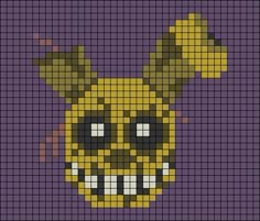 a pixellated image of a yellow and black animal with big teeth on it's face