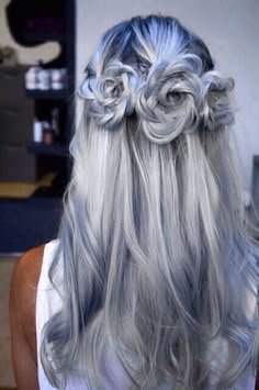 Girly and Chic Braids For Long Hair Ideas *.* So Pretty and her hair colour is just wow >.< Love it! #Braids #Pretty # Love Pretty Spring Hair Colors, Long Grey Hair, Colored Hair Tips, Hot Hair Colors, Ombré Hair, Fantasy Photography, Braids For Long Hair