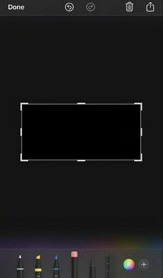 an image of a black screen with different colored pencils