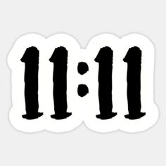 the number 11 sticker is shown in black and white