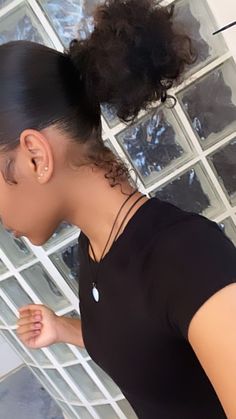 Slickback Ponytail Natural Hair, Slick Hairstyles Natural Hair, Hairstyles Natural Hair, Natural Hair Bun Styles, Quick Natural Hair Styles, Cute Curly Hairstyles, Slick Back, Curly Hair Styles Easy, Natural Curls Hairstyles