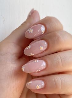 Natural Nail Designs, Cute Gel Nails, Short Acrylic Nails Designs, Orange Nails, Floral Nails, Chic Nails, Pretty Acrylic Nails