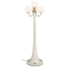 European Park Style Four White Globe Plug-In Outdoor White Lantern Patio - Super Arbor Patio Lamp, Office Lighting Design, Globe Lantern, Frosted Glass Window, Patio Layout, Pole Lamps, Lighting Layout, Post Lanterns, White Lanterns