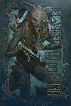 Drew Struzan Movie Posters, Drew Struzan Art, Pans Labyrinth Faun, Guillermo Del Toro Art, Drew Struzan, Pan's Labyrinth, Half Demon, Jersey Devil, Alternative Movie Posters