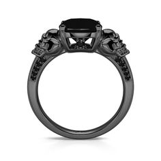 Girlfriend Surprise, Black Skull, Love Black, Black Skulls, Black Wedding Dresses, Skull Ring, Eternal Love, Black Wedding, Anniversary Sale