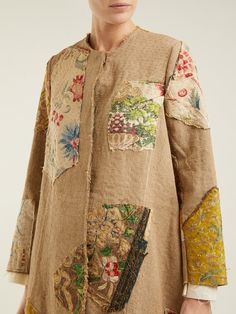 By Walid Tari 19th-century print linen coat By Walid, Wearable Art Clothing, Look Festival, Diy Upcycling, Altered Couture, Quirky Fashion, Upcycled Fashion