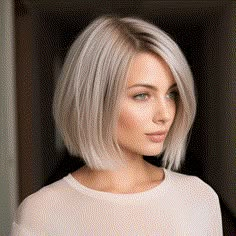 Platinum Blonde Medium Bob with Internal Layers Simple Bob Haircut, Past Shoulder Length Hair, Short Bob Blonde Hair, Back To School Braids, Shoulder Length Styles, Internal Layers, Short Pixie Bob Haircuts, Melena Bob