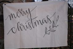 Add this hand-written "Merry Christmas" Canvas Banner as a simple way to add a beautiful, Christmas flair to your space. Christmas Canvas, Sign Wall, Hand Written, Beautiful Christmas, Custom Sign, Wall Hangings, Simple Way, Wall Signs