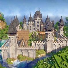 Minecraft Castle Ideas Blueprints, Minecraft Medieval Village Layout, Minecraft Winter Village, Pont Minecraft, Medival Minecraft Build Ideas, Minecraft Castle Blueprints Layout Floor Plans, Medieval Village Layout, Minecraft Chateau, Small Castle Minecraft