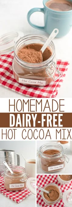 homemade dairy - free hot cocoa mix in a jar