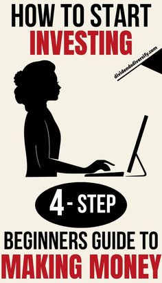 the cover of how to start investing, with an image of a woman working on her laptop