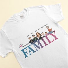 Finding a special gift the entire family will enjoy can be difficult. But with matching customized t-shirts, you can easily celebrate the unique spirit of your family in comfy style. Wear them for family vacations, reunions, holidays, or just lazy Sundays spent bonding together. Capture the special personalities that make your family one-of-a-kind. Show off your favorite hobbies, pets, travels or values. They make great birthday, Christmas, Hanukkah or Mother's/Father's Day gifts too. Wear them Short Sleeve Graphic Print T-shirt For Family Events, Custom Print Short Sleeve T-shirt For Family Outings, White Crew Neck T-shirt For Family Outings, Casual Cotton T-shirt For Family Events, Cotton T-shirt With Name Print For Family Events, Cotton Graphic T-shirt For Family Outings, White Graphic Print T-shirt For Family Outings, Fun Short Sleeve T-shirt For Family Reunion, Fun Custom Print T-shirt For Family Reunion