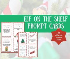 elf on the shelf printables and cards for christmas or new year's eve