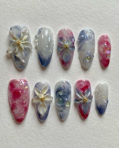 Love Stick, Korean Nails, Blush Nails, Manicure Y Pedicure, Funky Nails, Stiletto Nails