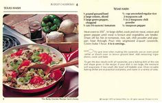 the recipe book is open to show an image of vegetables and other foods in it