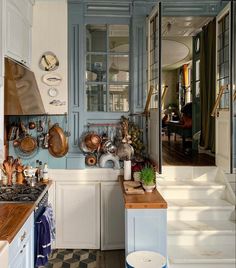 the kitchen is clean and ready to be used as a place for cooking or baking