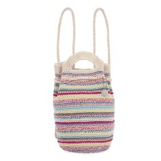 The Sak Dylan Small Backpack - |Hand Crochet - Eden Stripe| Crochet Mushroom, The Sak, Small Backpack, Way To Go, Hand Crochet, Hands Free, Eden, The Go, Backpacks