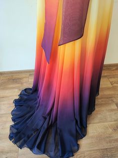 Sunset Wedding Dress/skirt. Hand Painted Ombre Wedding Dress/skirt.colorful Wedding Dress. Beach Wedding Dress/skirt.colors of Your Choice. - Etsy Sunset Color Dress, Multicolor Long Skirt For Wedding, Sunset Ombre Wedding Dress, Purple Dip Dye Wedding Dress, Sunset Wedding Dress, Sunset Dresses, Tie Dye Wedding Dress, Dip Dyed Wedding Dress Ombre, Purple Ombre Wedding Dress Dip Dye