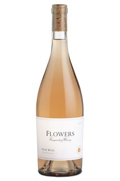 a bottle of flowers rose wine