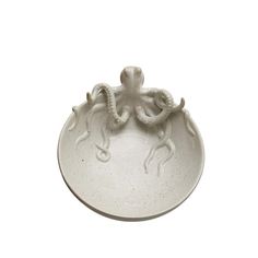 an octopus bowl is shown on a white background