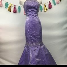 Beautiful, Lavender Mermaid Dress. Reposh Because My Daughter Outgrew It Lavender Mermaid Dress, Mermaid Dress, My Daughter, Color Purple, Strapless Dress, Colorful Dresses, Mermaid, Lavender, Womens Dresses