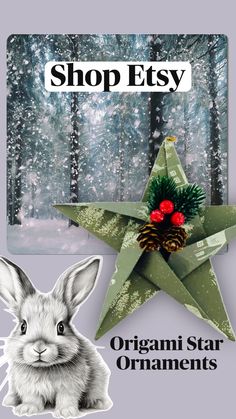 Origami Stars Christmas Ornaments.  This is a great gift for someone who appreciates DIY Origami Star, Star Ornaments