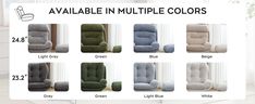 an image of various recliners and chairs in multiple colors for the living room