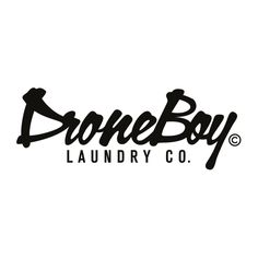 donee boy laundry co logo with the word donee boy written in black on a white background