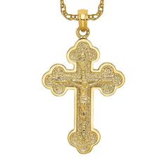 Introducing our stunning 14k yellow gold Lord Jesus Christ crucifix holy cross budded tips necklace, perfect for both men and women. This religious jewelry piece features a beautiful budded crucifix pendant, making it a meaningful and stylish addition to any outfit. Our gold cross necklace is a must-have for those who want to showcase their faith in a fashionable way. This 14k gold cross necklace is perfect for those who want to wear Christian jewelry for men or women. The gold cross pendant for men is a great way to show your devotion to your faith, while the gold cross necklace for women is a beautiful and elegant accessory. Our gold crucifix pendant for women is a stunning piece that will make a statement wherever you go. This holy cross pendant is a perfect gift for any occasion, and o Gold Cross Necklace For Women, Cross Pendant For Men, Cross Necklace For Women, Pendant Making, Crucifix Necklace, Pendant For Men, Gold Cross Necklace, Gold Cross Pendant, Holy Cross