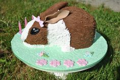 a cake shaped to look like a guinea pig