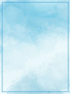 a blue and white watercolor background with a square frame in the middle on top of it