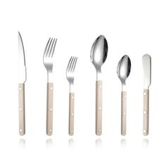 a set of five forks, spoons and knives