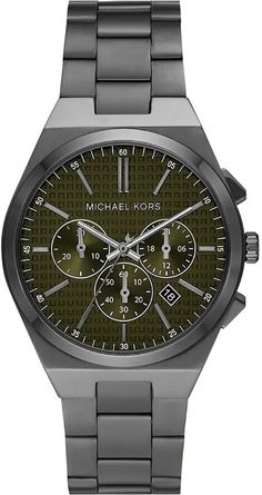 Michael Kors Watch Lennox Oversized Mens MK9118 Watch | Jura Watches Mens Green, Stainless Steel Bracelet, Lifestyle Brands