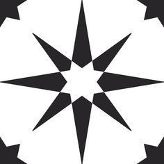 an abstract black and white star design