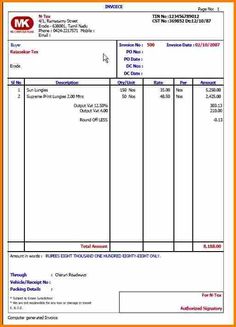 an invoice form is shown with orange border