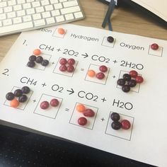 a table with some grapes and other items on it next to a keyboard, mouse and computer