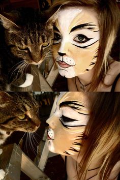 Fox Face Makeup, Rum Tum Tugger, Cat Face Makeup, Fox Makeup, Halloween Makeup Diy, Halloween Fest, Halloween Makeup Pretty