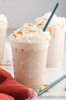 Caramel Frappuccino Recipe, Starbucks Caramel Frappuccino, Coffee Cake Loaf, Pecan Coffee Cake, Caramel Frappuccino, Starbucks Caramel, Frappuccino Recipe, Copycat Starbucks, White Chocolate Mocha