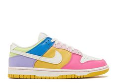 Wmns Dunk Low 'Multi Color' - Nike - FD9923 111 - sail/sail/solar flare/sail | Flight Club Multi Color Dunks, Multi Color Dunks Outfit, Colorful Dunks, Colorful Nike Shoes, Nike Low Dunk, Nike Air Pegasus, Nike Air Jordan 1 Low, Jordan 11 Retro Low, Jordan 13 Retro