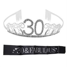 100% brand new and high quality Features: Every 30th birthday woman is a queen, she will dress herself with special 30th birthday crown and 30th birthday sash on her 30th birthday, so this 30th birthday decorations gifts is very suitable for 30th birthday women BEAUTIFUL ELEGANT SATIN SASH: 30 & FABULOUS, Dimension: 63" Long and 3.74" wide DURABLE GLITTERY 30th Birthday TIARA/CROWN: alloy metal + crystals and rhinestones. PERFECT USE FOR LADYs 30th Birthday Party Supplies and Decorations If you want a 30th birthday gifts for 30th women , then our 30th birthday gift is very suitable for 30th birthday woman. Wearing this happy 30th birthday tiara and 30th bday sash on her 30th bday will definitely shine like a real queen Specification: Material: alloy,rhinestones SASH Size: 63" Long Color: A 30th Birthday Women, 30th Birthday Sash, 30th Birthday Party Decorations, Birthday Women, 30th Birthday Decorations, Birthday Tiara, Birthday Sash, 30th Birthday Party, Happy 30th